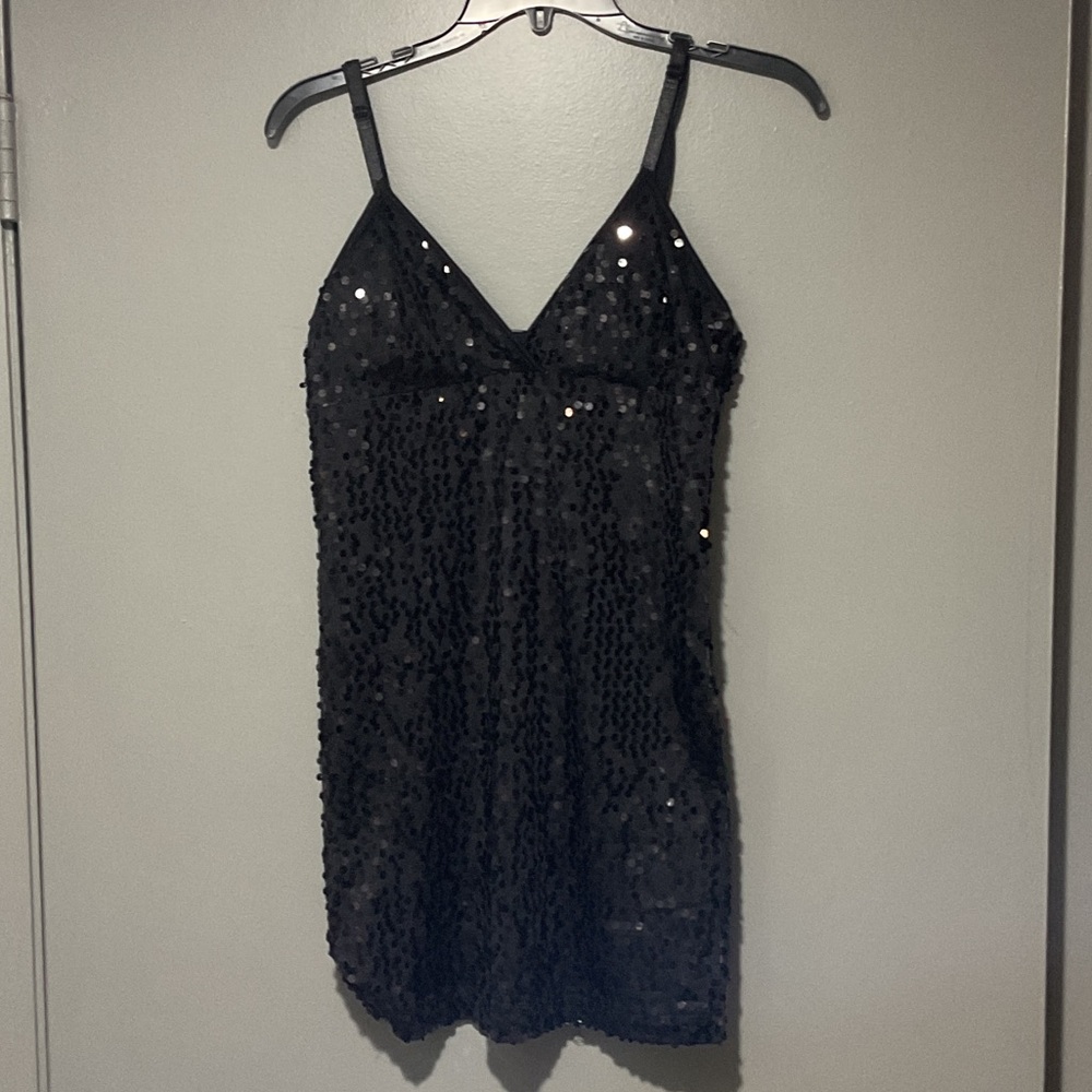Forever 21 Black Sequin Dress, Size Large